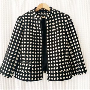 Jones New York Black & White Polka Dot Jacket